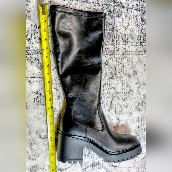 $199 New Aqua Collège Ria Lug Faux Leather Knee High Waterproof Boots - US 9.5 - Picture 7 of 8